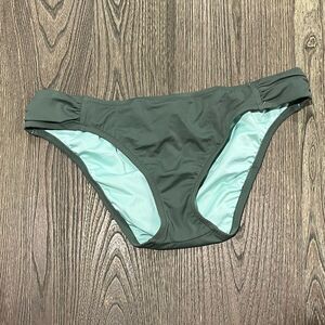 NWOT Victoria’s Secret Havana Hipster Bikini Bottom Ruched Pull-On Green Size XL